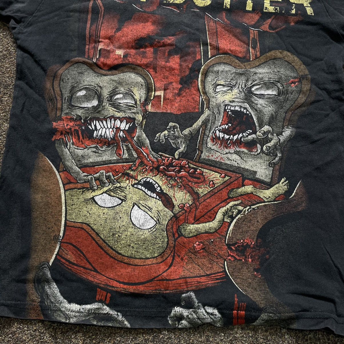 Vintage Vintage 90s Butter Bread Graphic Tee Punk Goth Alt Baggy S Size US S / EU 44-46 / 1 - 3 Thumbnail