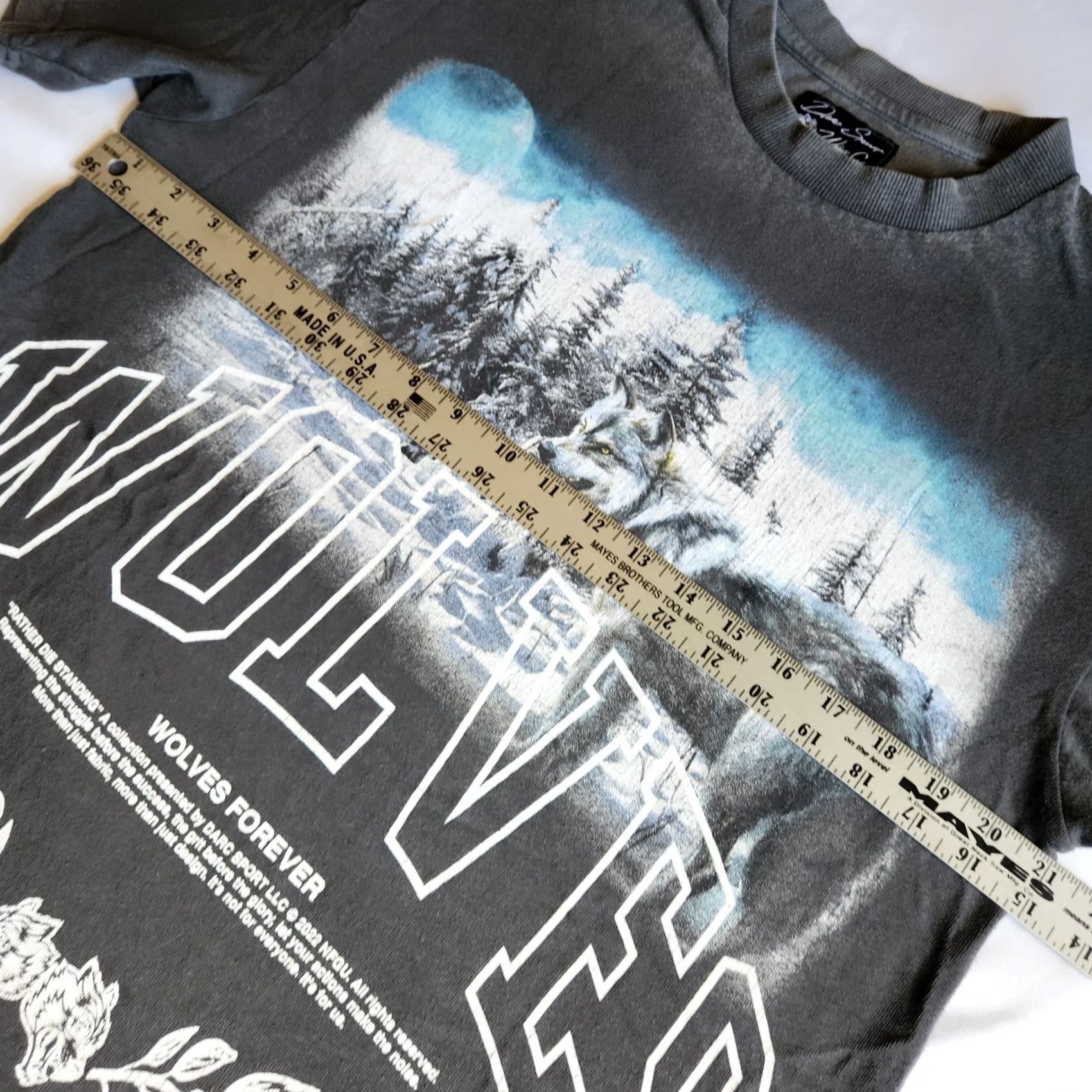 Darc Sport Darc Sport Wolves Club Rather Die Standing Grey Med Gymwear Graphic T-Shirt Tee Size US M / EU 48-50 / 2 - 7 Thumbnail