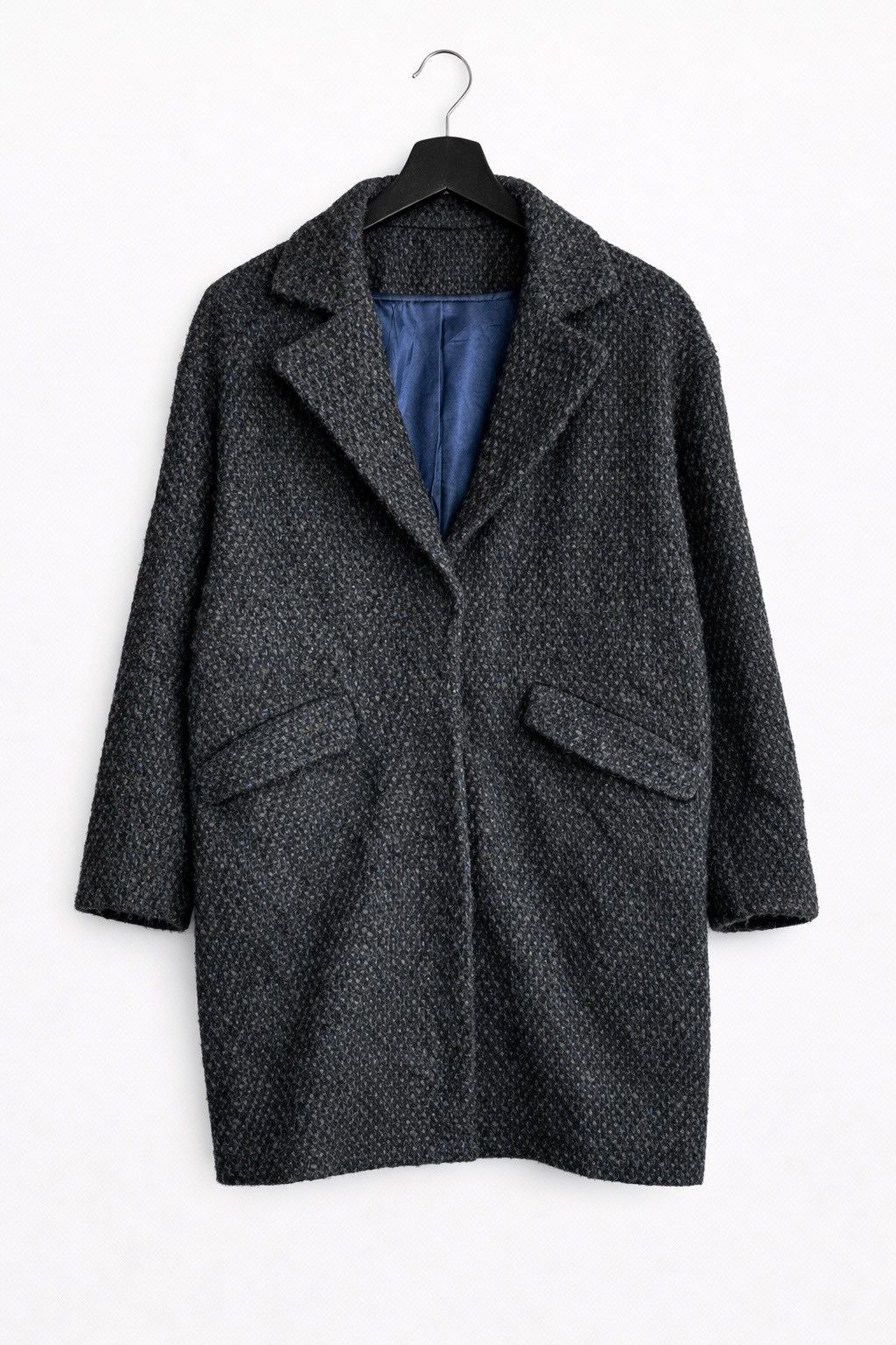 Japanese Brand RULE Wool Blend Textured Overcoat – Japanese Brand Classic Size S / US 4 / IT 40 - 1 Thumbnail