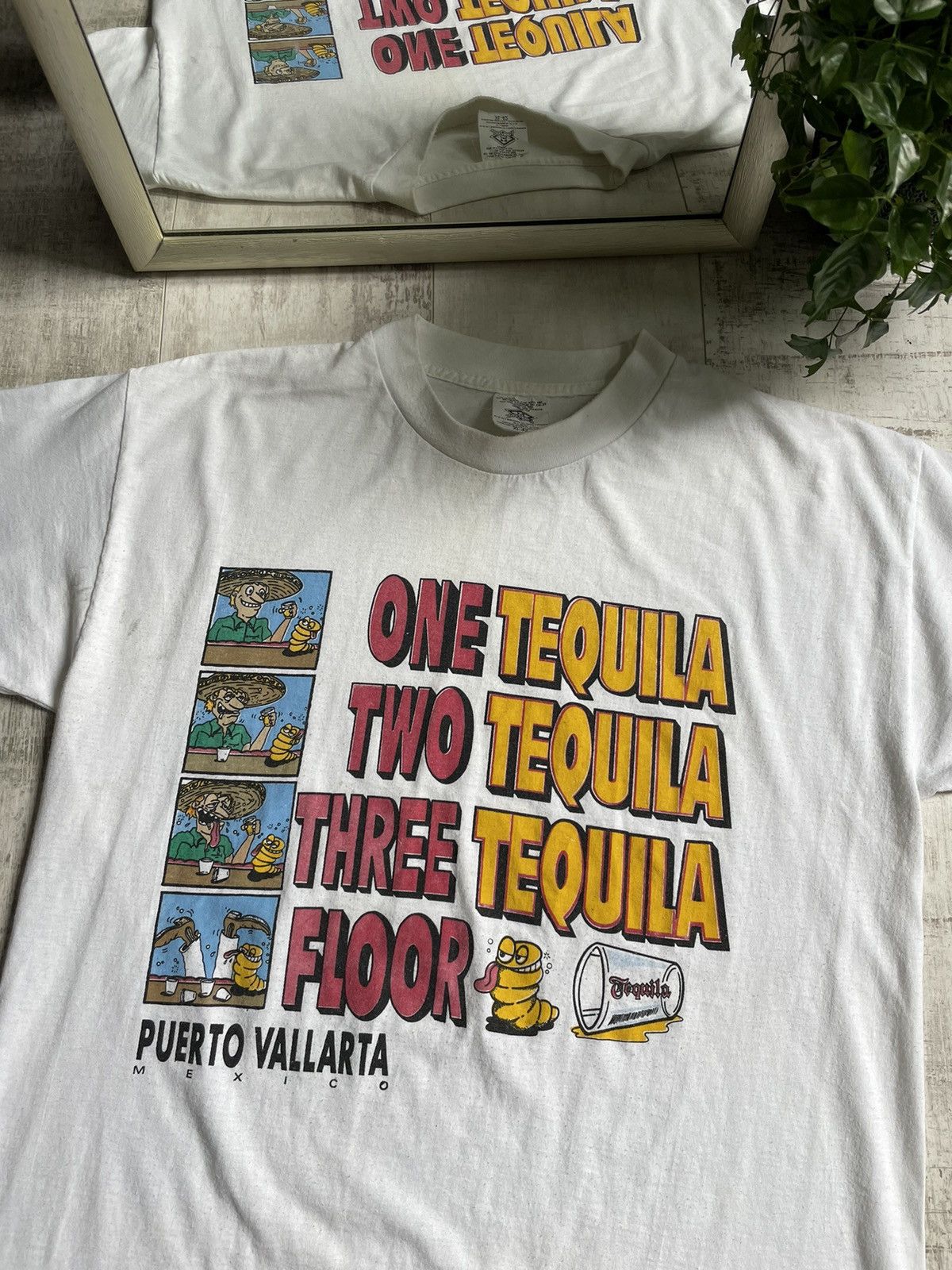 Other Vintage Y2K Humor One Tequila Two Tequila T-Shirt 90’s RARE Size US XL / EU 56 / 4 - 3 Thumbnail