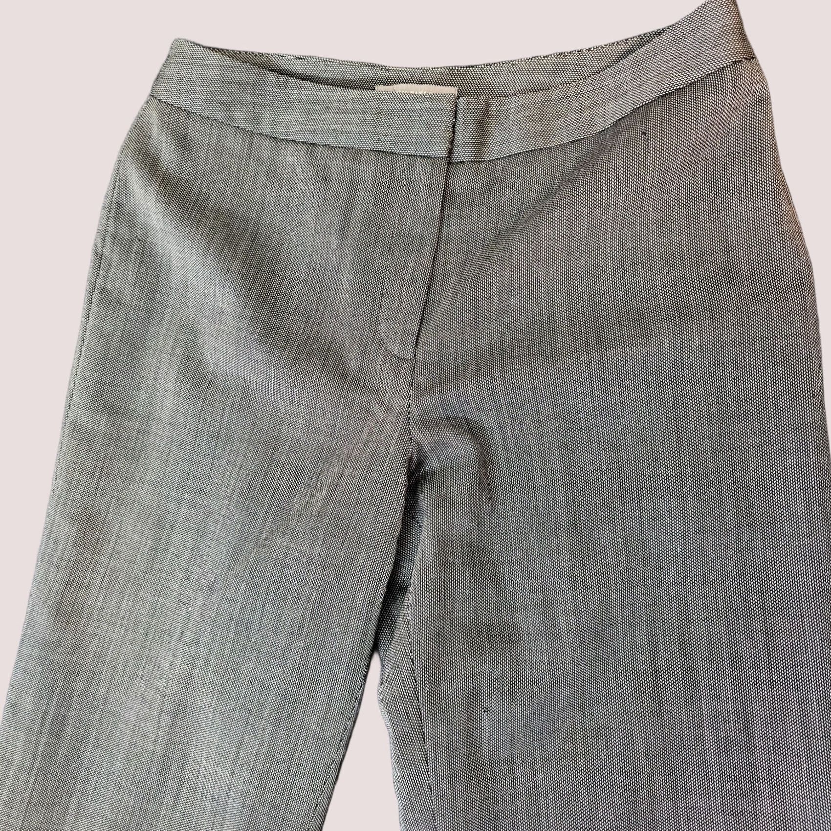 Ann Taylor Ann Taylor Wool Pants Women's Size 4 Gray Multi Fleck Lined Dress Pants Flat Front Stretch Cuffed Regular 31.5in Inseam Womens Size 28" / US 6 / IT 42 - 1 Thumbnail
