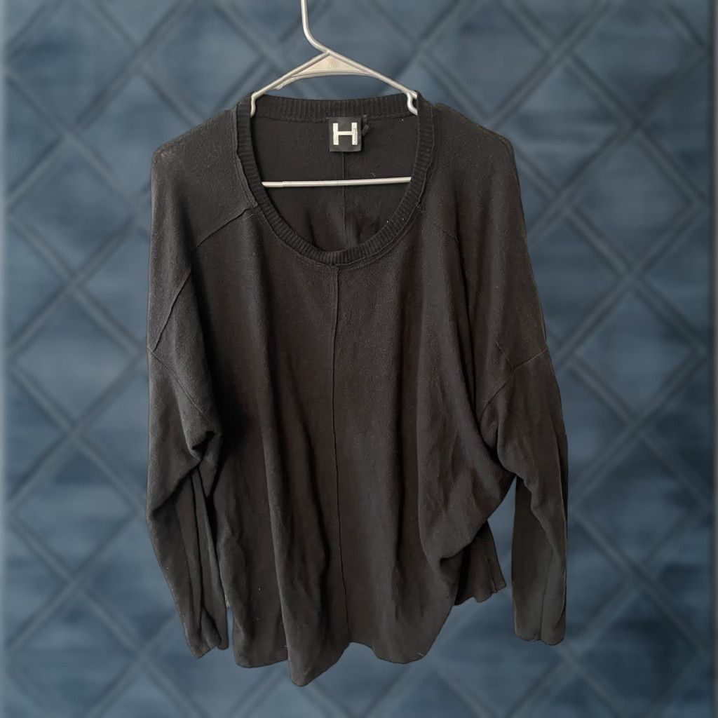 Vintage H By Bordeaux Shirt Womens Medium Long Sleeve T Shirt Black Lightweight Size M / US 6-8 / IT 42-44 - 1 Thumbnail