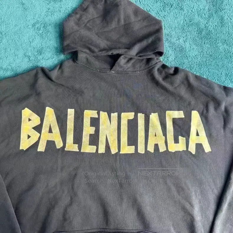 Balenciaga Balenciaga Tape Hoodie, Gray Size US L / EU 52-54 / 3 - 3 Thumbnail