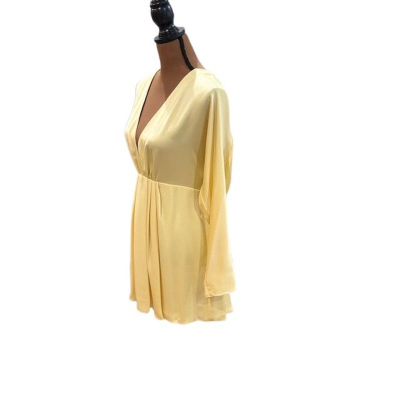 Ramy Brook Ramy Brook “Tanya” V-Neck Satin Mini Dress – Size 10 Size L / US 10 / IT 46 - 4 Thumbnail