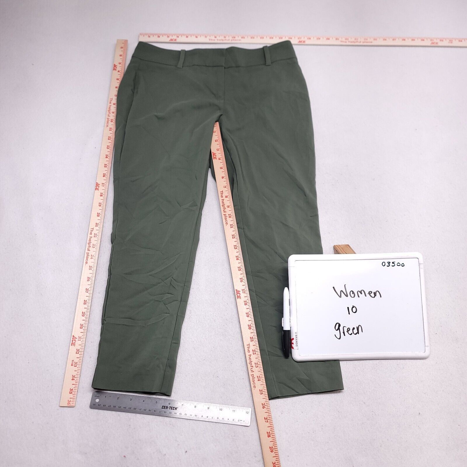 White House Black Market White House Black Market Chino Pants Womens Size 10 Green Size 32" / US 10 / IT 46 - 5 Thumbnail