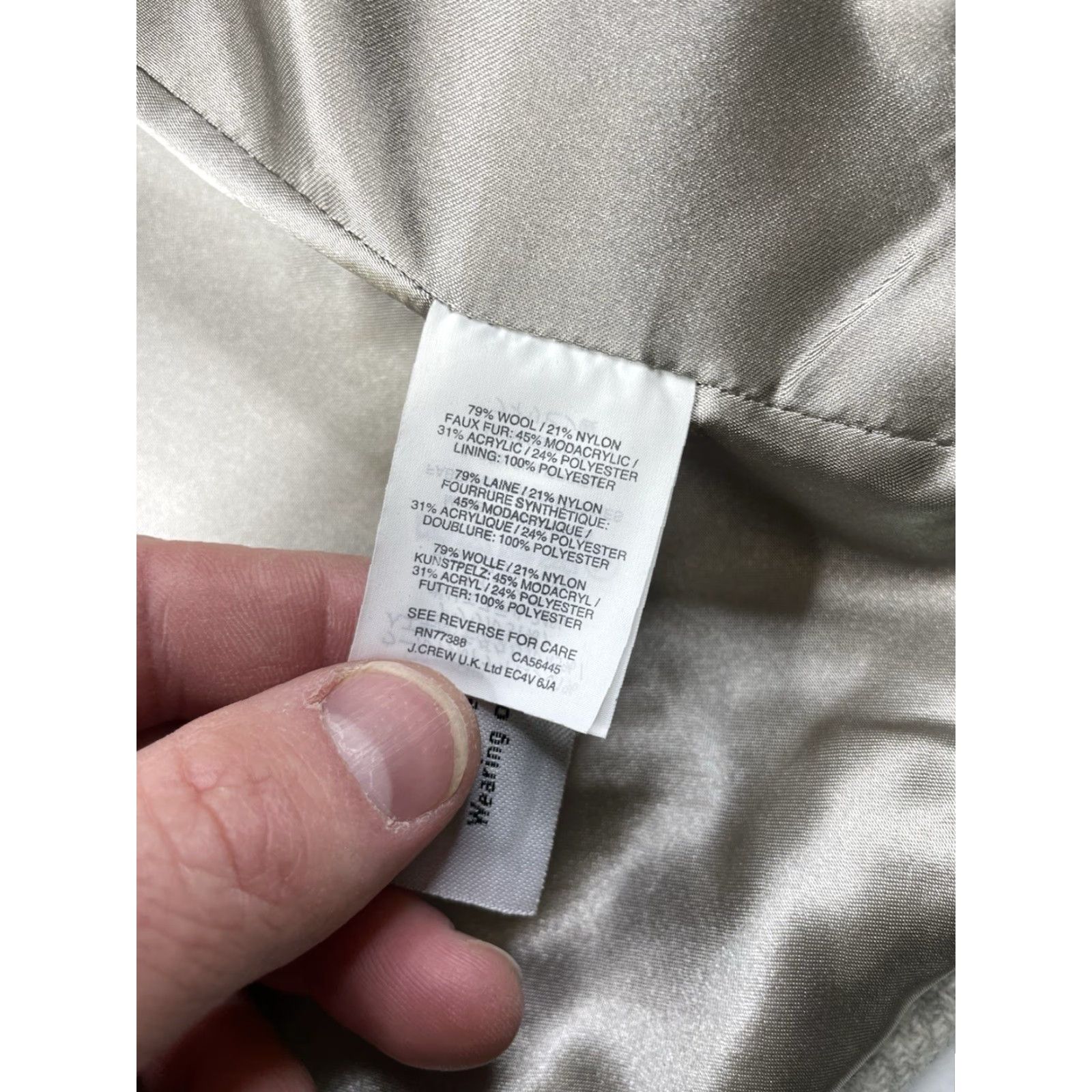 J.Crew J. Crew Chateau Parka Coat Wool Fur Hood Gray 12 Women Regular Mid-Length Zip Ski Retro Classic Preppy Parka Jacket/Coat Size XL / US 12-14 / IT 48-50 - 5 Thumbnail