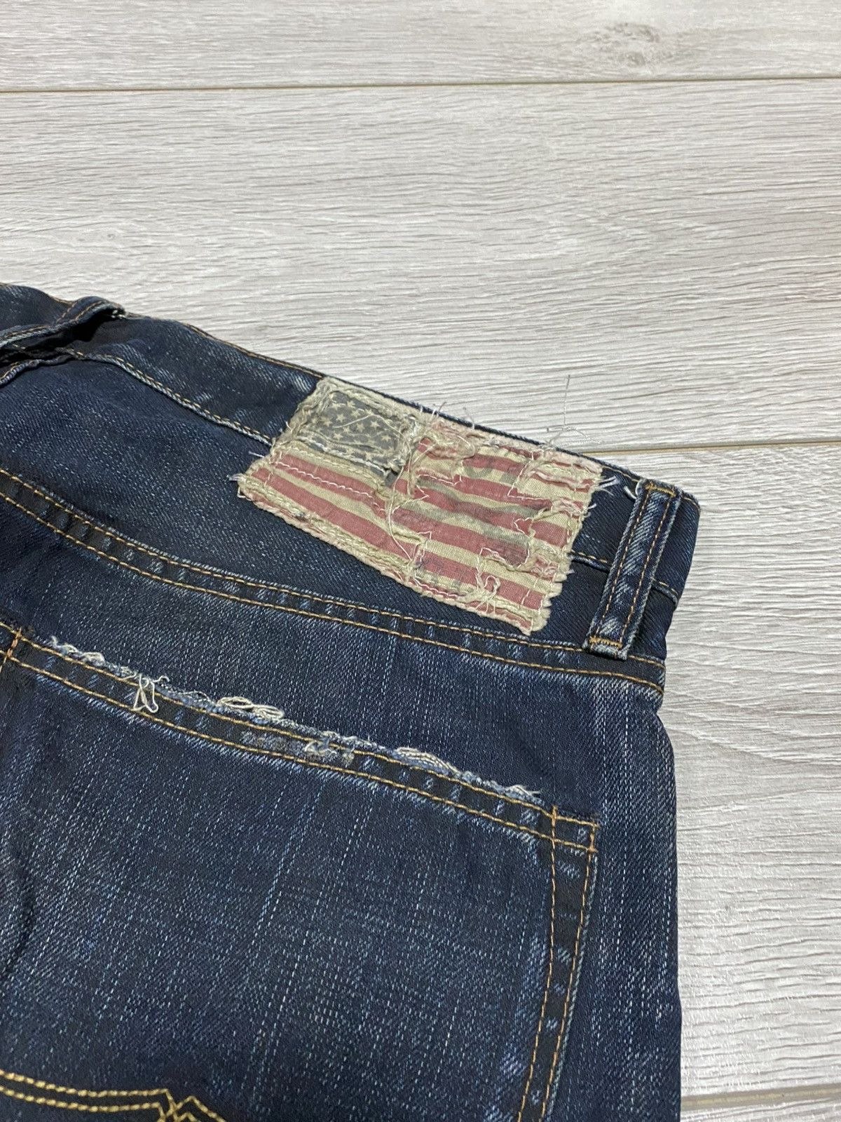 Polo Ralph Lauren Polo Ralph Lauren 🇺🇸 deep blue jeans USA flag pants selvedge Size US 32 / EU 48 - 2 Thumbnail