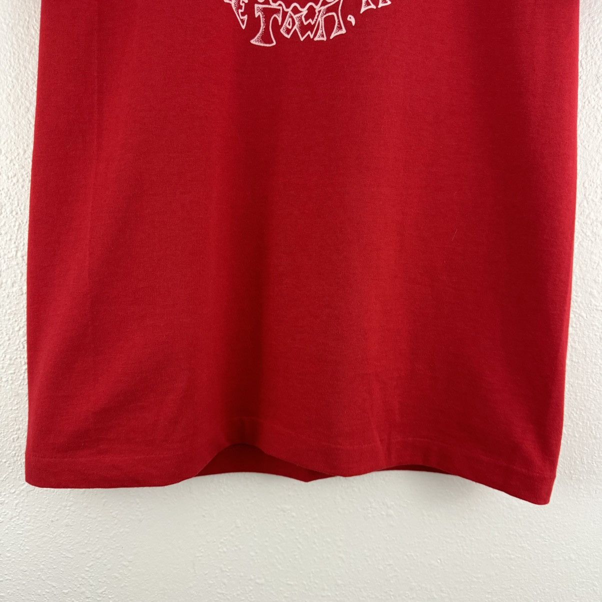 Fruit Of The Loom Vintage 90s Red Single Stitch Pie Festival Pie Town, NM Tee Size US L / EU 52-54 / 3 - 3 Thumbnail