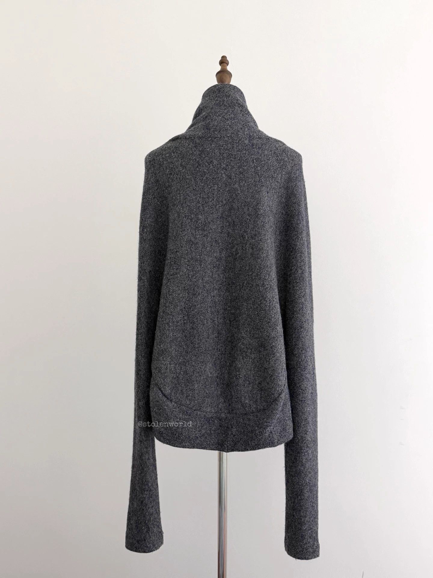 Y's Yohji Yamamoto Y's Deformed Cardigan GrayNavy Size 2 Size M / US 6-8 / IT 42-44 - 4 Thumbnail