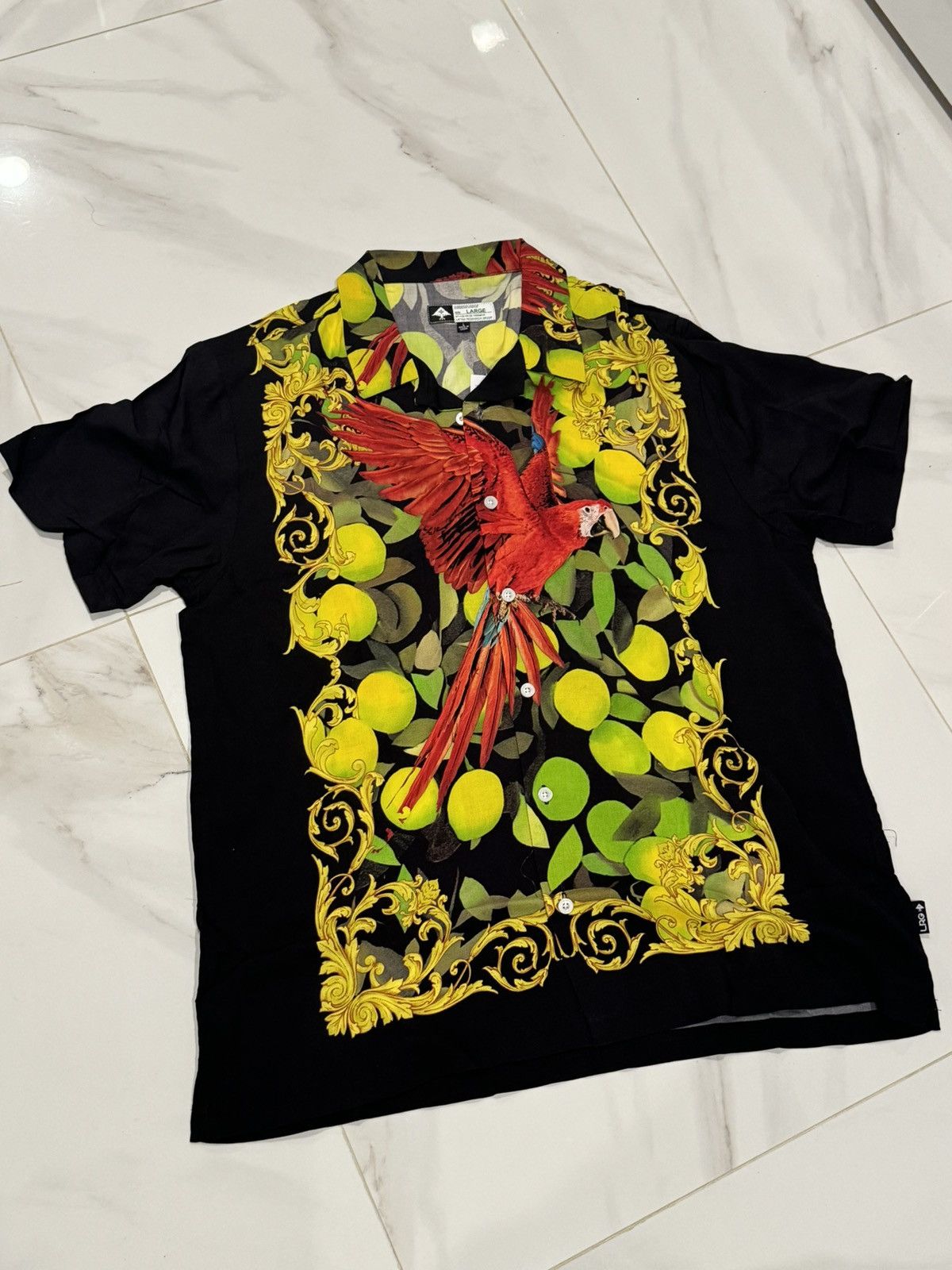 Tuscan Floral Print shirt Large