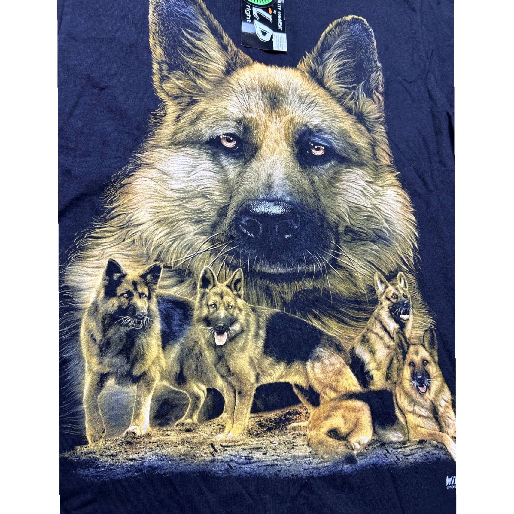 Vintage VINTAGE 90s The Mountain Wild German Shepherd Glow In The Dark T Shirt Mens M Size US M / EU 48-50 / 2 - 4 Thumbnail