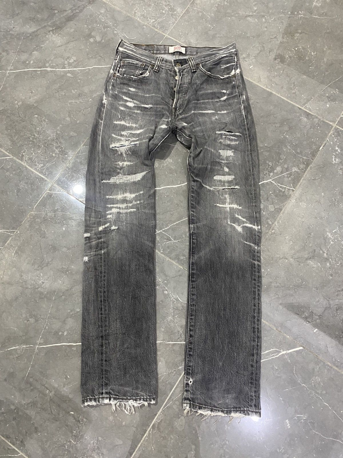 Levi's 🖤BLACKFRIDAY🖤Levis 501 Denim Stonewash Distressed Size US 29 - 1 Thumbnail