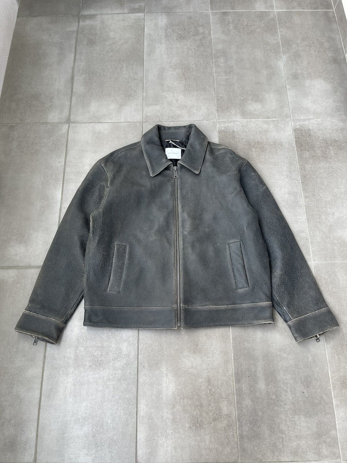 Wood Wood !DS! SS23 Wood Wood Jacob Gray Leather Jacket Size US XXL / EU 58 / 5 - 8 Thumbnail
