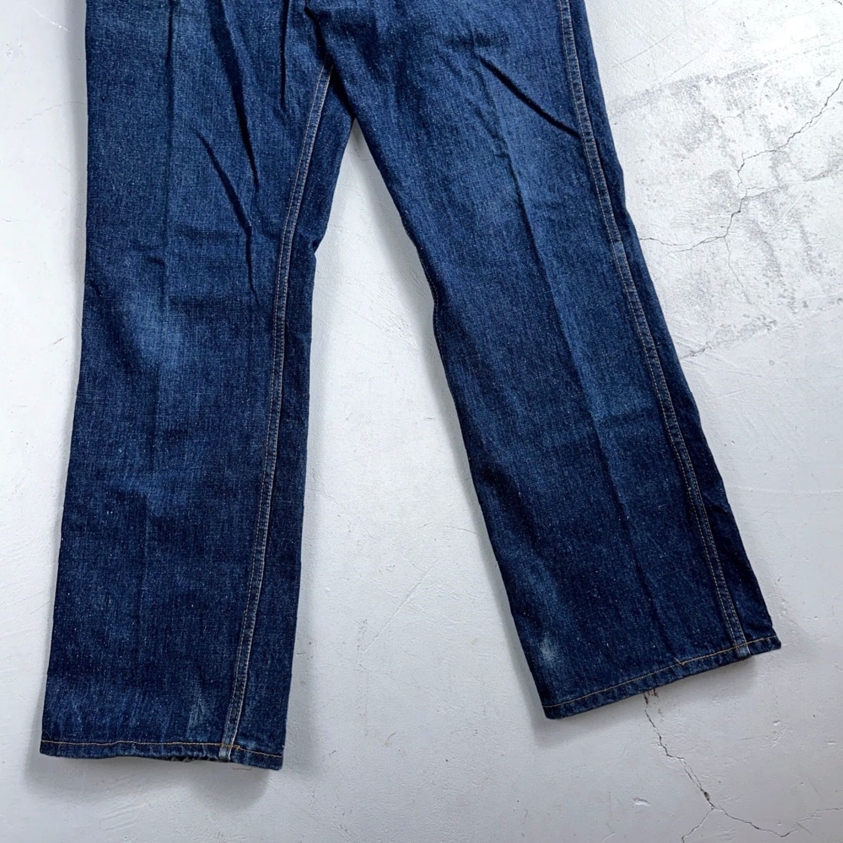 Sears VTG Sears Roebucks Jeans 34x30 Mens USA Rockabilly Dark Denim Blue 70s Cowboy Logo Retro Straight Jeans Mens Size US 34 / EU 50 - 3 Thumbnail