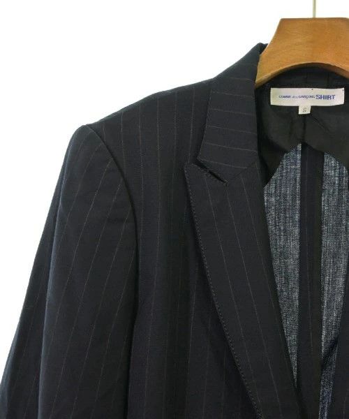 Comme des Garcons SHIRT Jacket Stripes Wool 1 Button Flap Pocket Navy x Gray Size US S / EU 44-46 / 1 - 4 Thumbnail