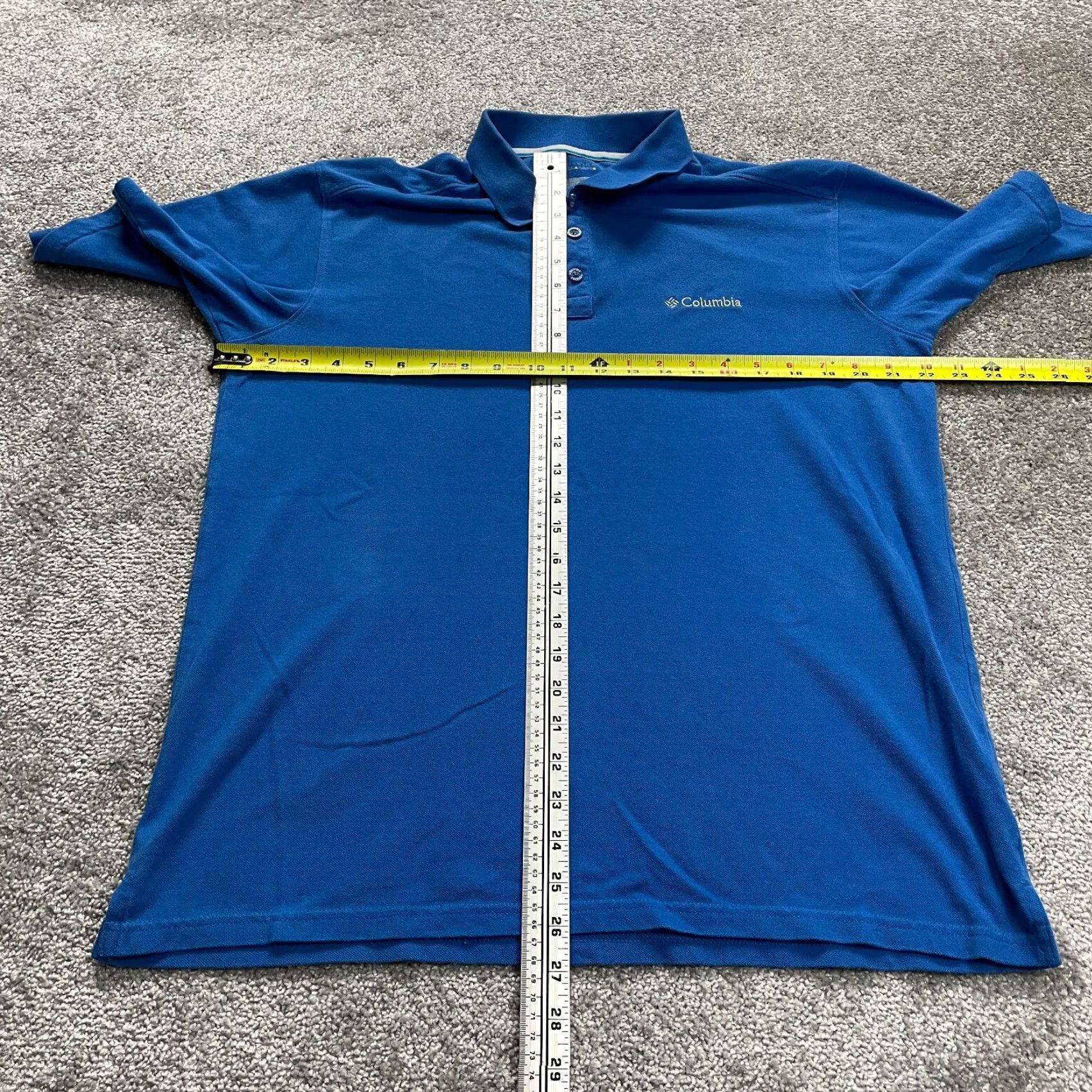 Vintage Columbia Polo Shirt Mens Medium Regular Blue Short Sleeve Golf Tennis Stretch Shirt Size US M / EU 48-50 / 2 - 7 Thumbnail