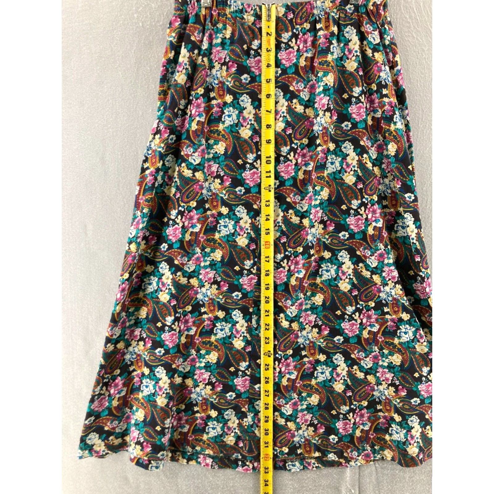 Vintage VINTAGE Brittany Nicole Skirt Womens Medium Rayon Blend Floral Paisley USA Made Size 32" / US 10 / IT 46 - 4 Thumbnail