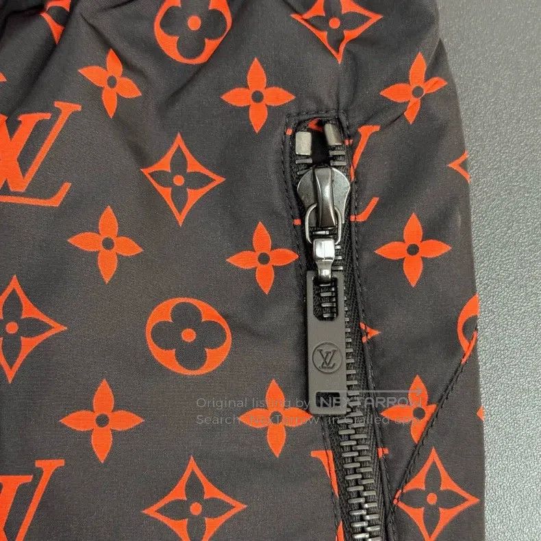 Louis Vuitton Louis Vuitton Black Orange Full Print Nylon Sweatpants Size US 42 / EU 58 - 7 Thumbnail