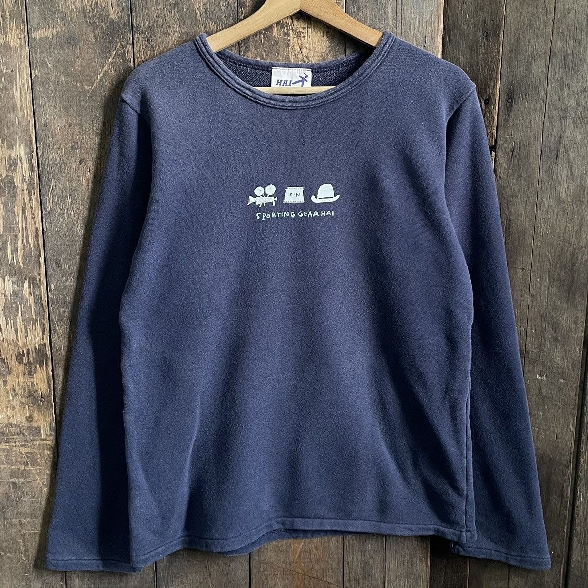Hai Sporting Gear × Issey Miyake × Vintage Vintage Hai Sporting Gear Sunfaded Crewneck Sweatshirt Size US M / EU 48-50 / 2 - 1 Thumbnail