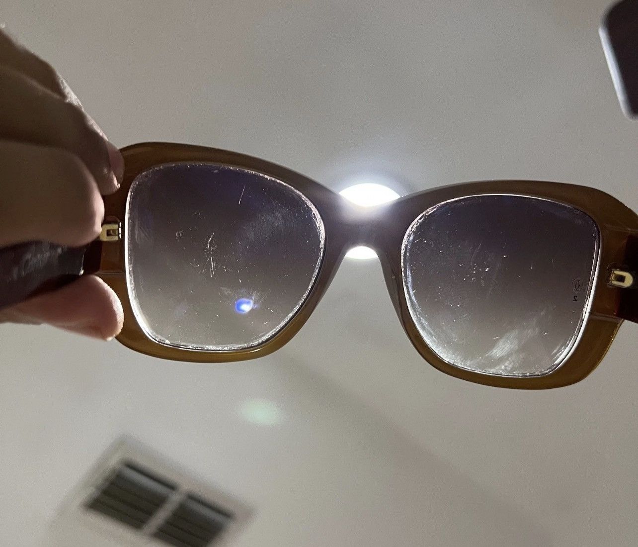 Cartier Cartier Paris Maroon Gradient Full Rim Cat-Eye Sunglasses Size ONE SIZE - 6 Thumbnail