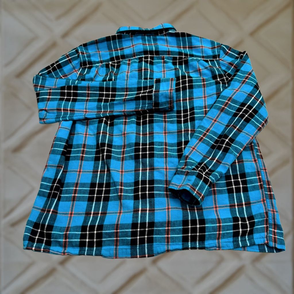 American Eagle Outfitters American Eagle Flannel Shirt Mens XL Blue Black Plaid Long Sleeve Button-Up Cotton Casual Size US XL / EU 56 / 4 - 1 Thumbnail