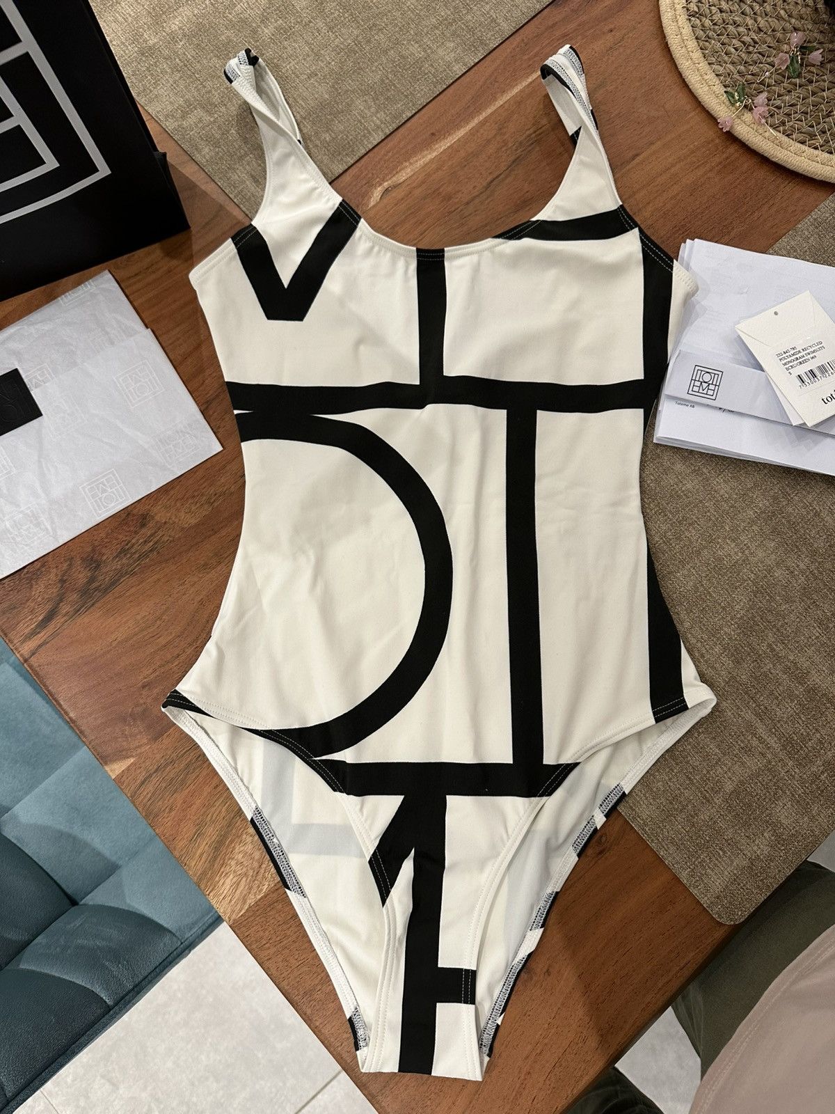 Toteme Toteme Monogram Swimsuit Size S NEW Size S / US 4 / IT 40 - 3 Thumbnail