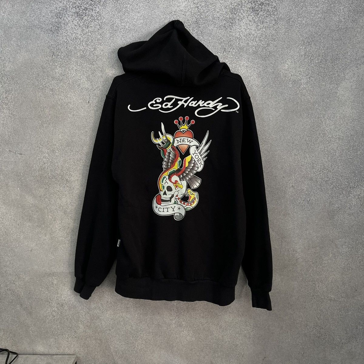 l*い様 Y2K Ed hardy系Christian Audigier ジップ Christian Audigier × Ed Hardy × Japanese Brand 🚨🚨White Big