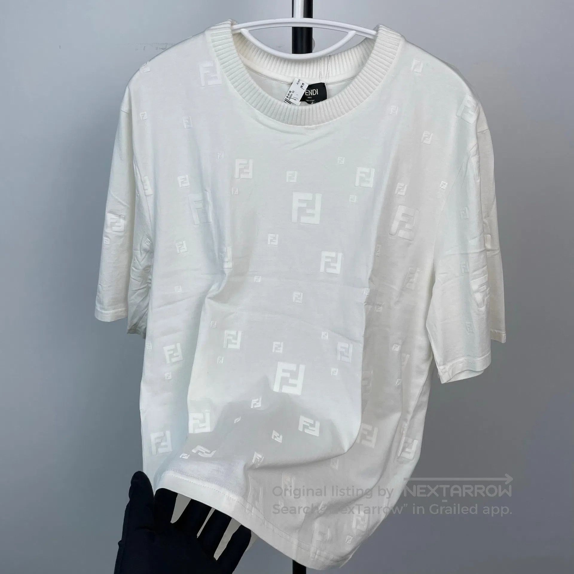 Fendi FENDI Classic Double F Embossed Short Sleeve T-Shirt| Size US M / EU 48-50 / 2 - 2 Thumbnail