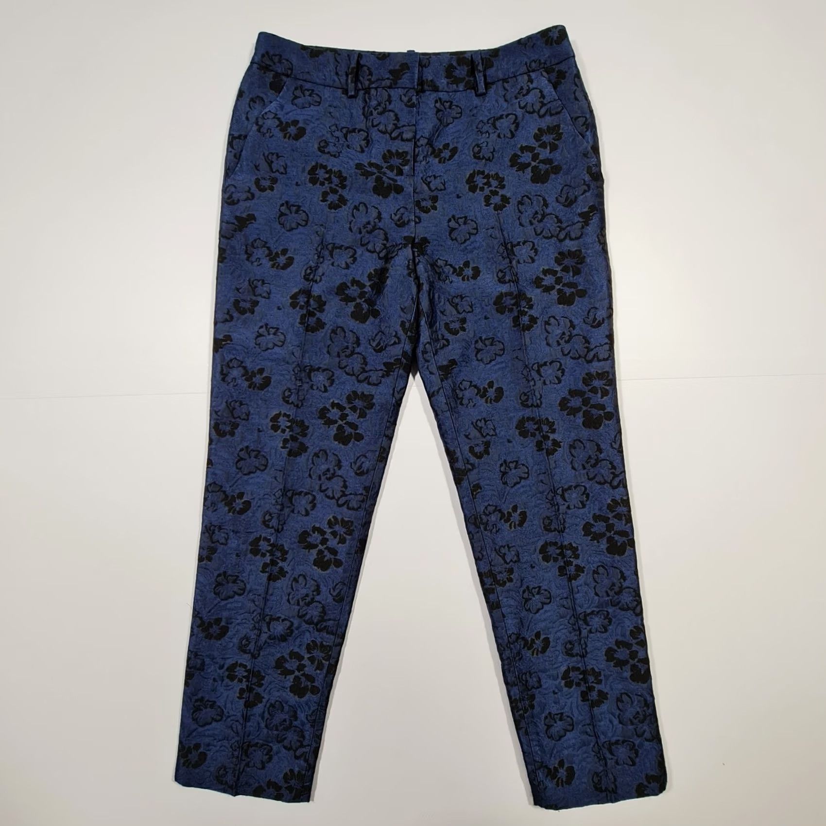 Jack Wills Jack Wills Dress Pants Floral Blue 8 UK Trousers Woman High Rise Regular Pockets Size 30" / US 8 / IT 44 - 2 Thumbnail