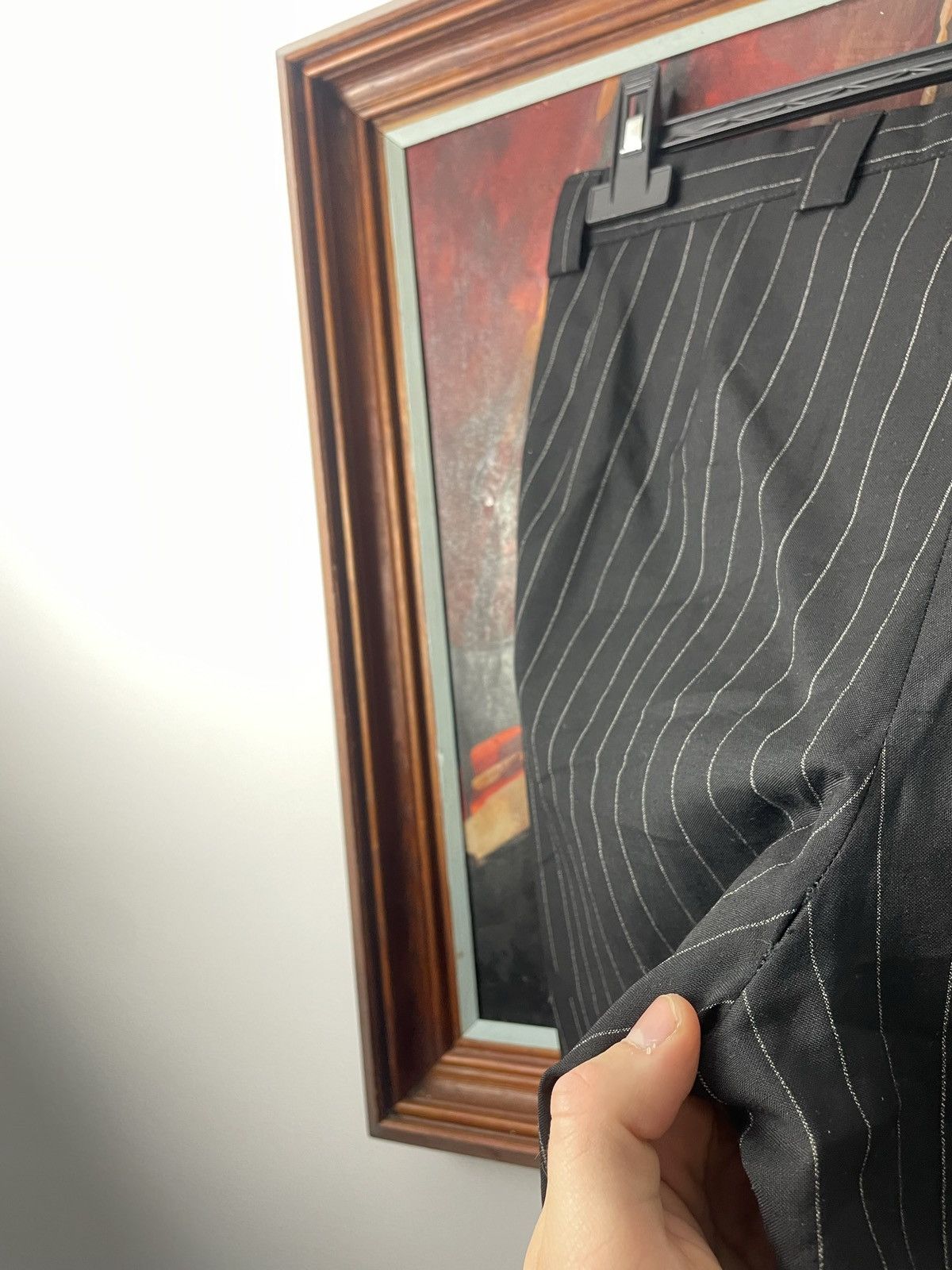 Versace Versace Suit Vintage Black Striped Rare Classy Designer Size 48L - 12 Thumbnail