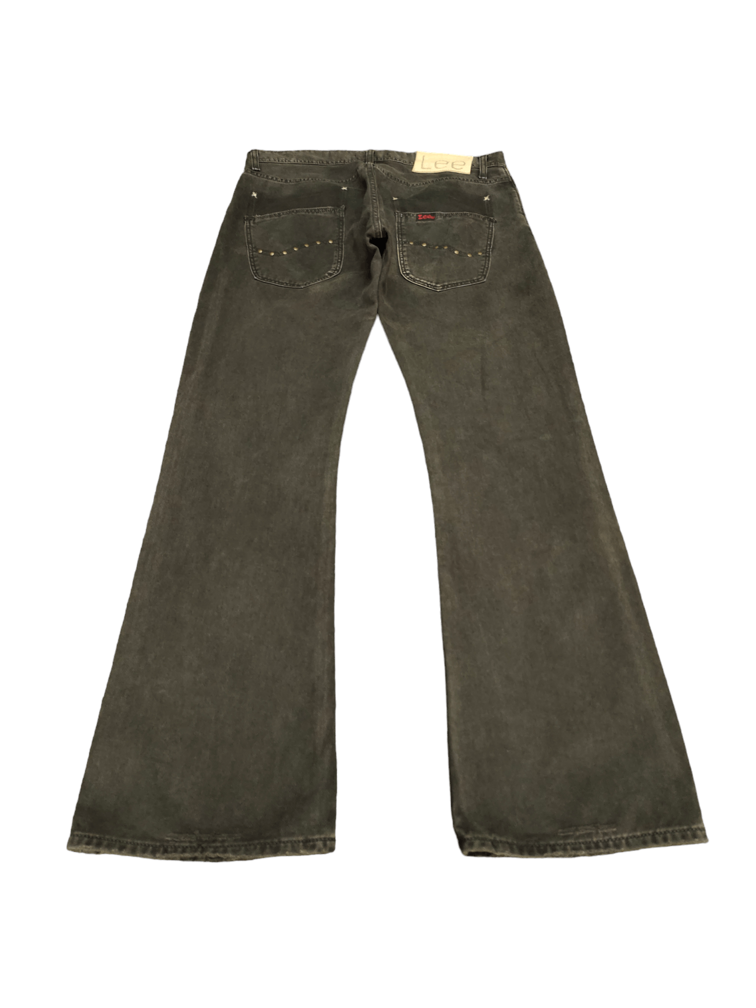 If Six Was Nine × Le Grande Bleu (L.G.B.) × Lee Flare Jeans Lee X Mens Melrose Distress Faded Boot Cut Y2k Size US 33 - 11 Thumbnail
