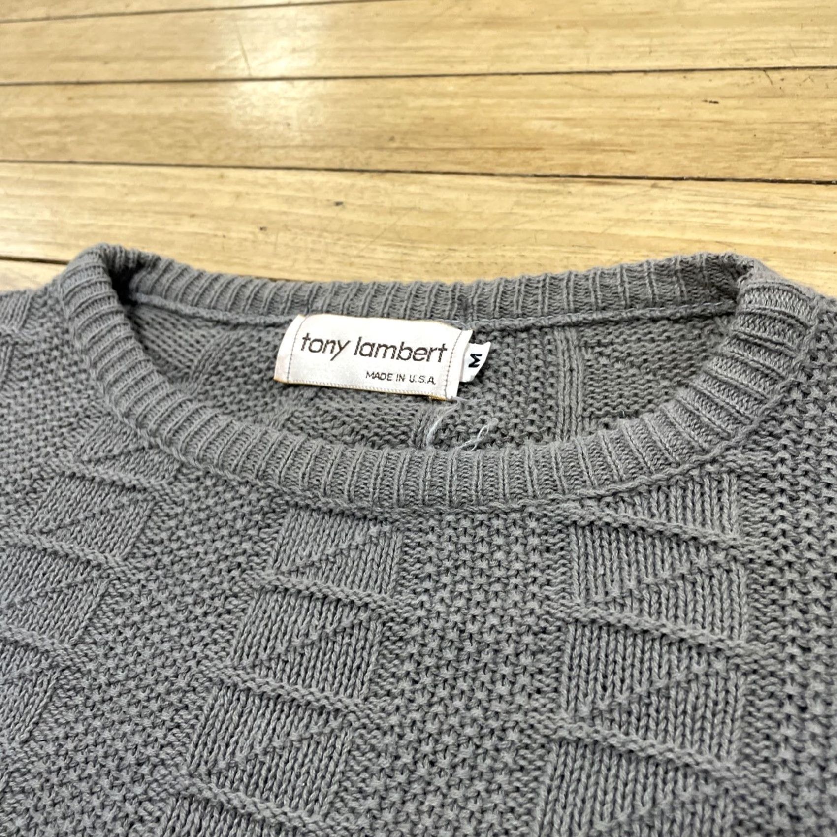 Vintage VINTAGE Tony Lambert Collections Sweater Men L Crew Neck Green 100% Cotton Knit Pullover Casual Winter Fall Spring Modern Classic Money Size US L / EU 52-54 / 3 - 4 Thumbnail