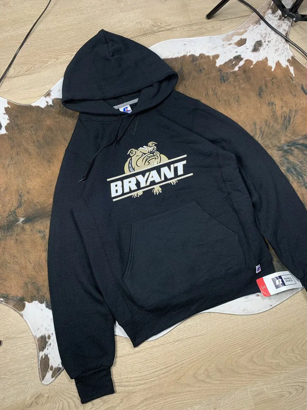 Russell Athletic × Vintage Russell 90s Vintage Bryant Bulldog Hoodie Sweatshirt Boxy Size US M / EU 48-50 / 2 - 2 Thumbnail