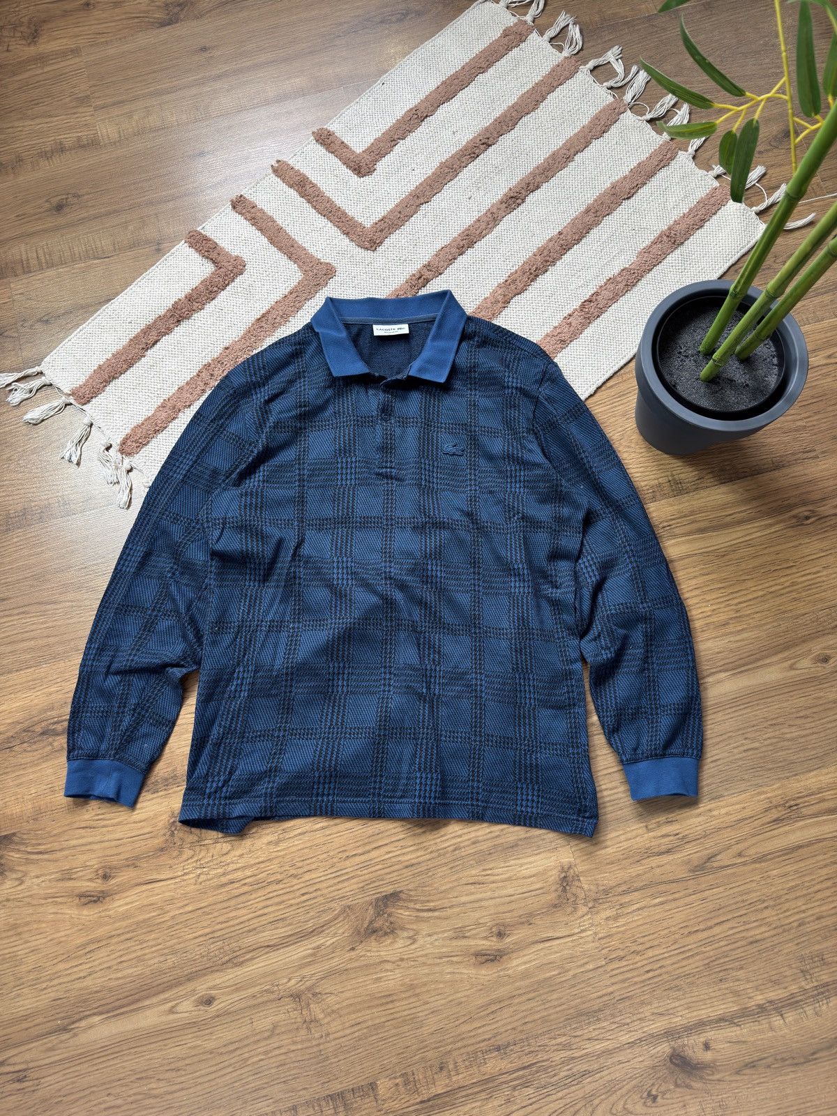 Lacoste LACOSTE CHECKERED 2000s STYLE POLO LONG SLEEVE Size US M / EU 48-50 / 2 - 1 Thumbnail