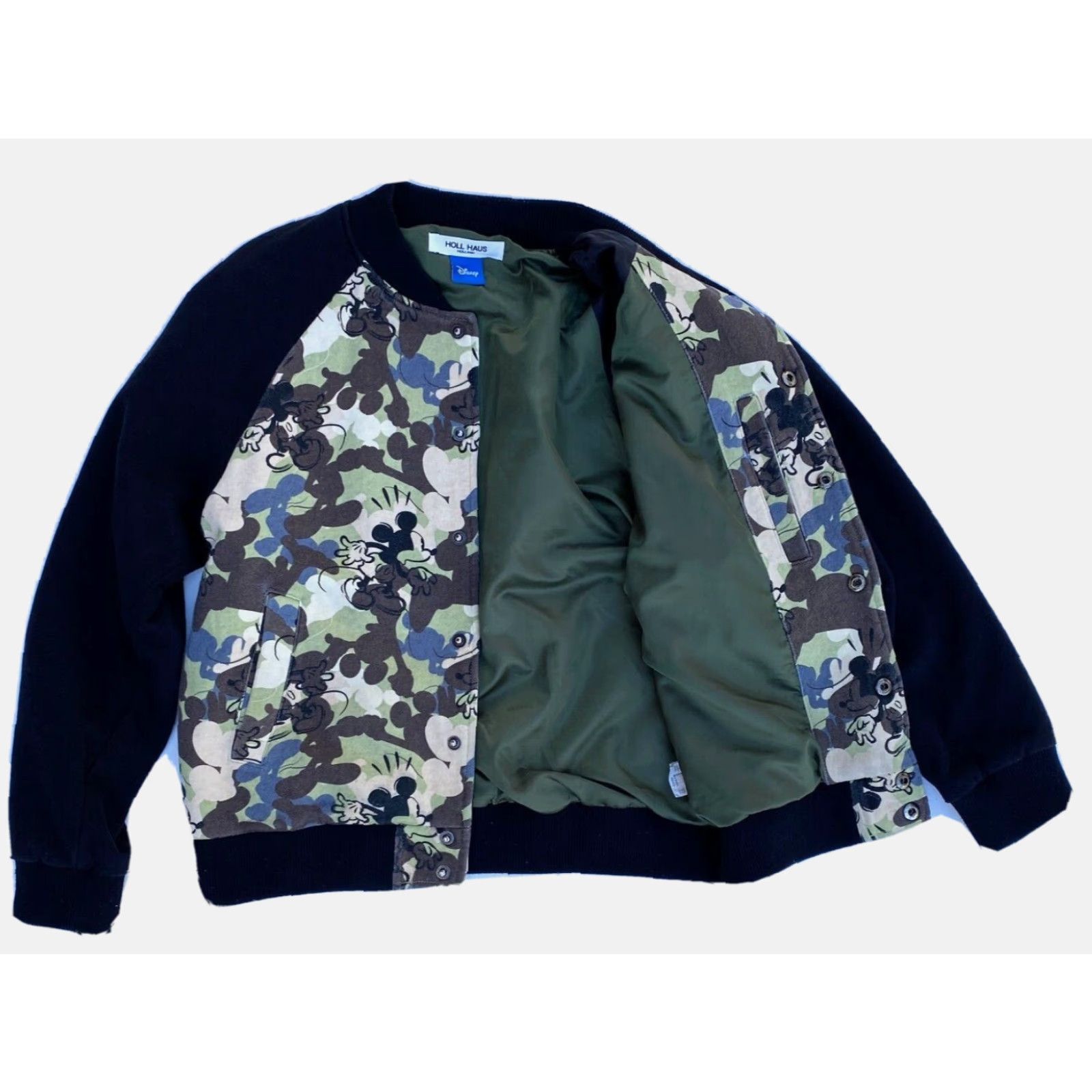 Vintage VINTAGE Holl House Holland x Disney Mickey Varsity Jacket Shirt Mens Camouflage Sz L Size US L / EU 52-54 / 3 - 2 Thumbnail
