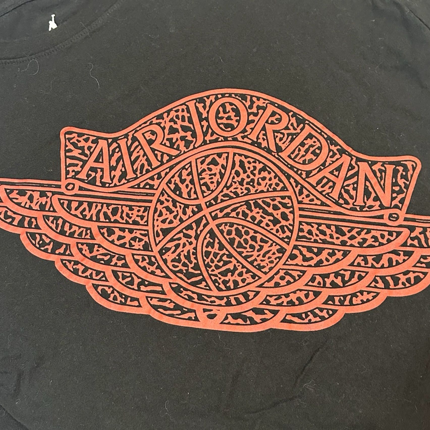 Jordan Brand Air Jordan Black Tee Shirt Red Basketball Wings Graphic Print Men's Medium Size US M / EU 48-50 / 2 - 4 Thumbnail