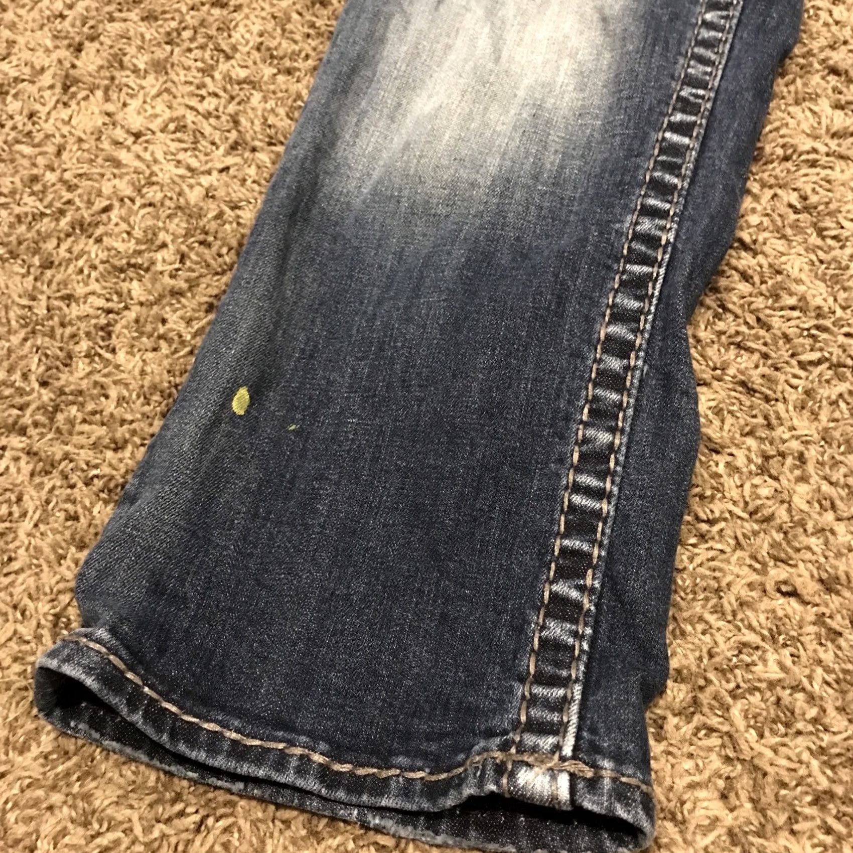 Vintage VIGOSS Womens Capri Jeans Denim Cotton Blue 7/8 Capris Regular Rise 32in Waist Inseam 22in Button Pockets Capris Size 28" / US 6 / IT 42 - 3 Thumbnail