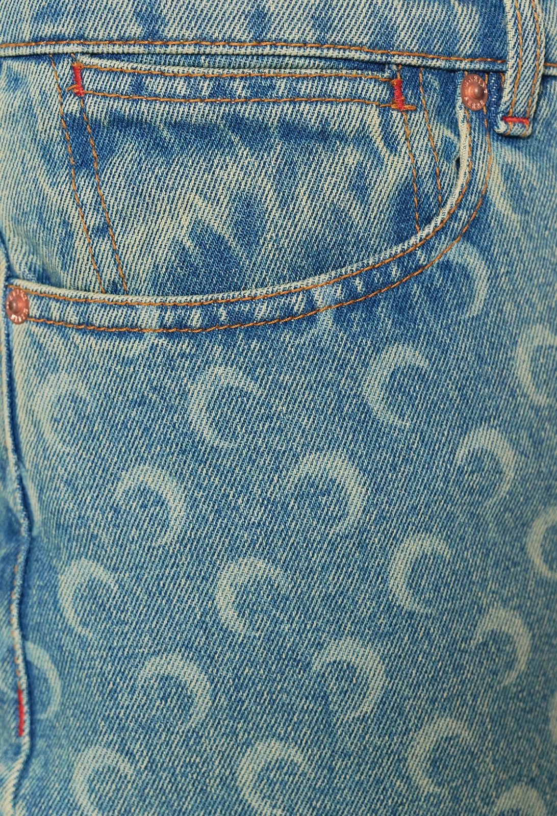 Marine Serre Last Marine Serre Moon Laser Blue Baggy Jeans Size US 32 / EU 48 - 3 Thumbnail