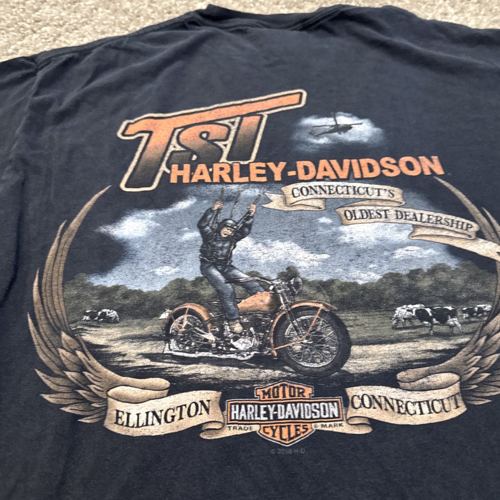 Harley Davidson VINTAGE Harley-Davidson Life Begins When You Get One T-Shirt Large Black Men L shirt Size US L / EU 52-54 / 3 - 7 Thumbnail