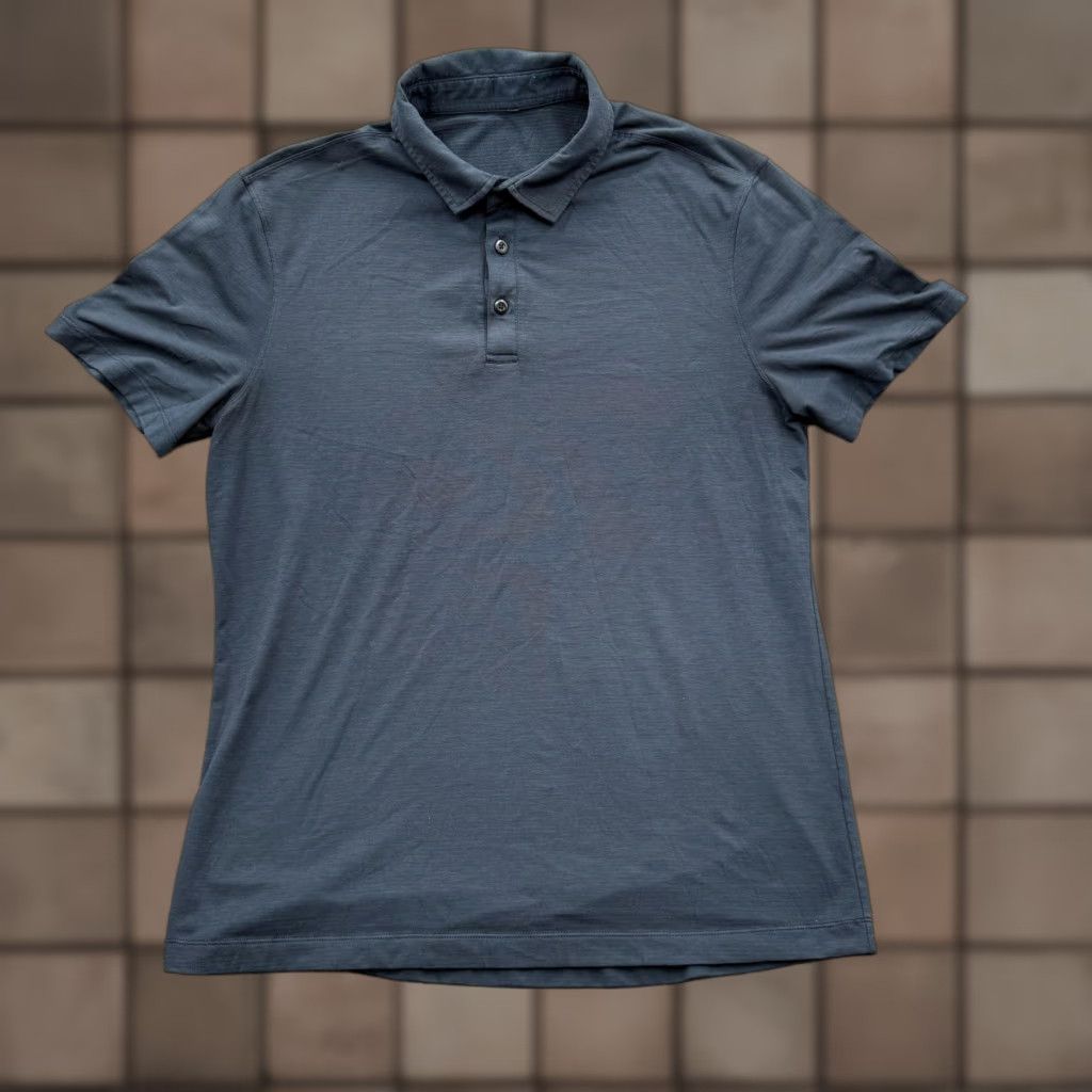 Lululemon Lululemon Polo Shirt Mens L Blue Short Sleeve 3 Button Performance Golf Shirt Size US L / EU 52-54 / 3 - 1 Thumbnail