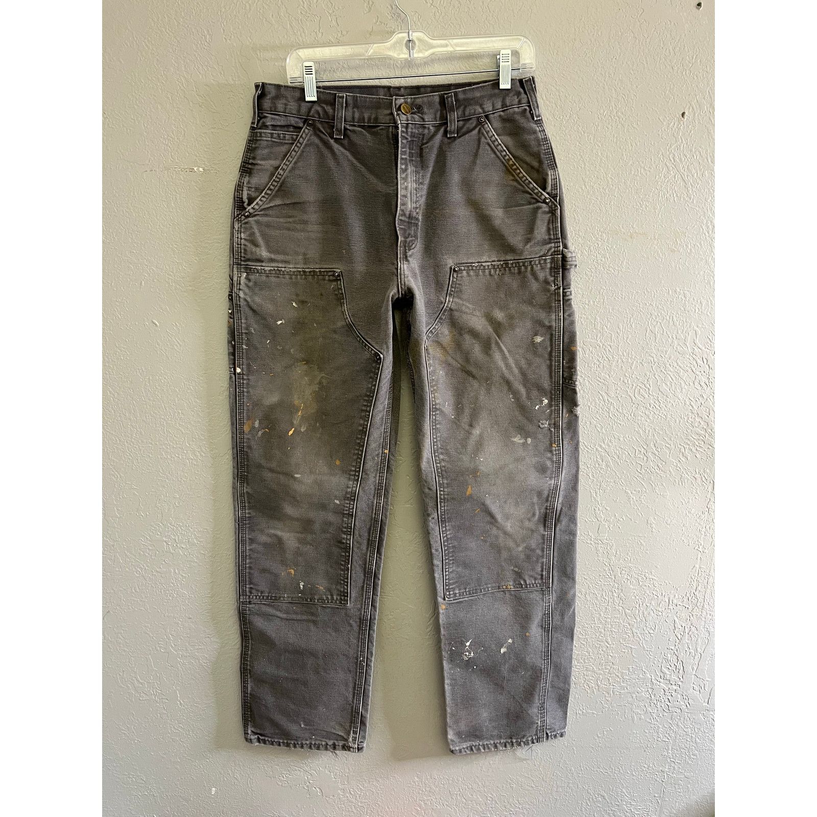 Carhartt Carhartt B139 GVL Gray Dungaree Double Knee Pants 32x32 Size US 32 / EU 48 - 2 Thumbnail