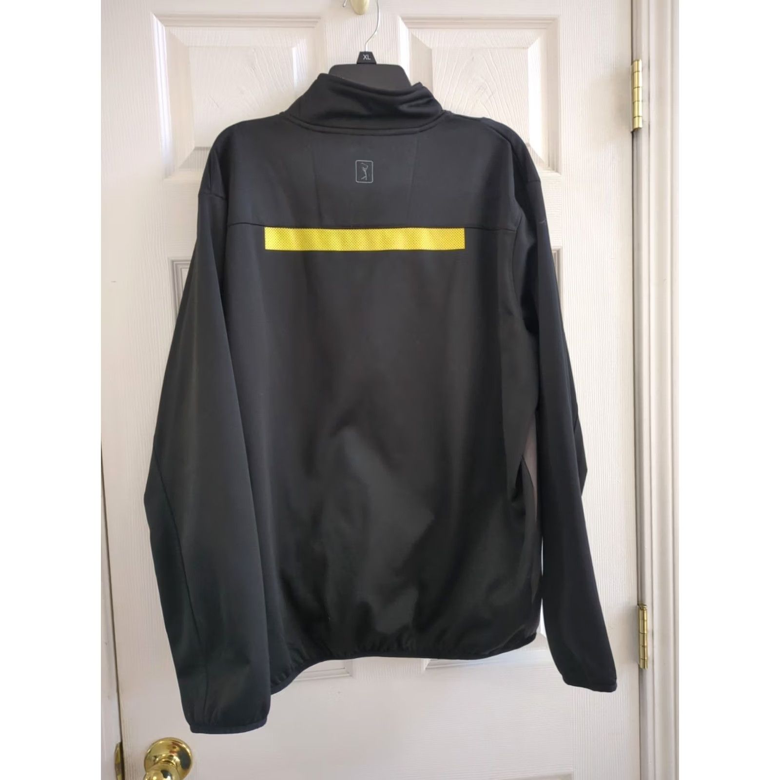 PGA Tour PGA TOUR Men Jacket Full Zip Golf Gray Black L Medium Zipper Pockets Hose? Size US L / EU 52-54 / 3 - 5 Thumbnail