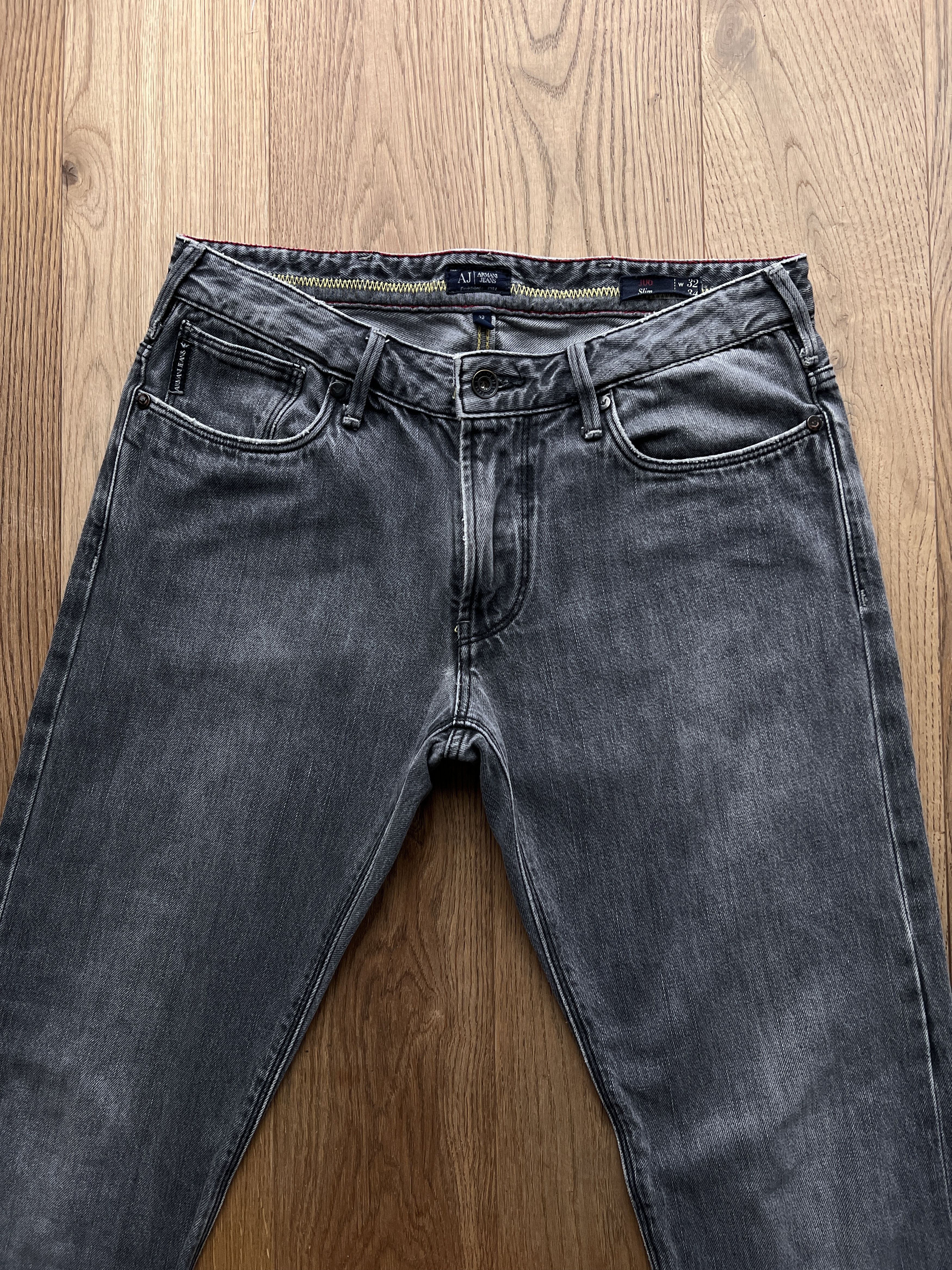 Armani Crazy! Armani jeans black skinny denim stretch slim pants Size US 31 - 14 Thumbnail