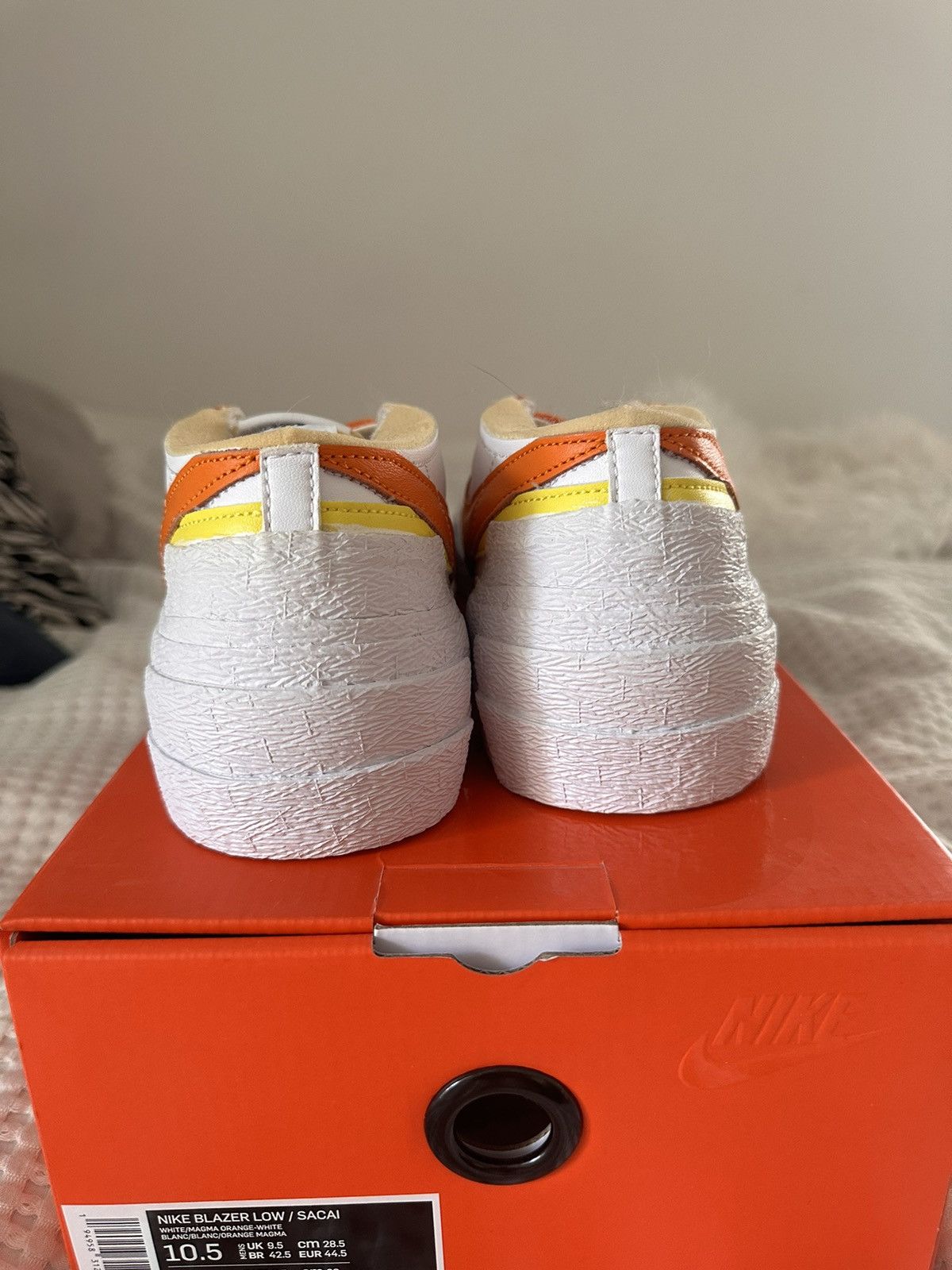 Nike × Sacai Nike Blazer Low Sacai Magma Orange Size US 10.5 / EU 43-44 - 5 Thumbnail