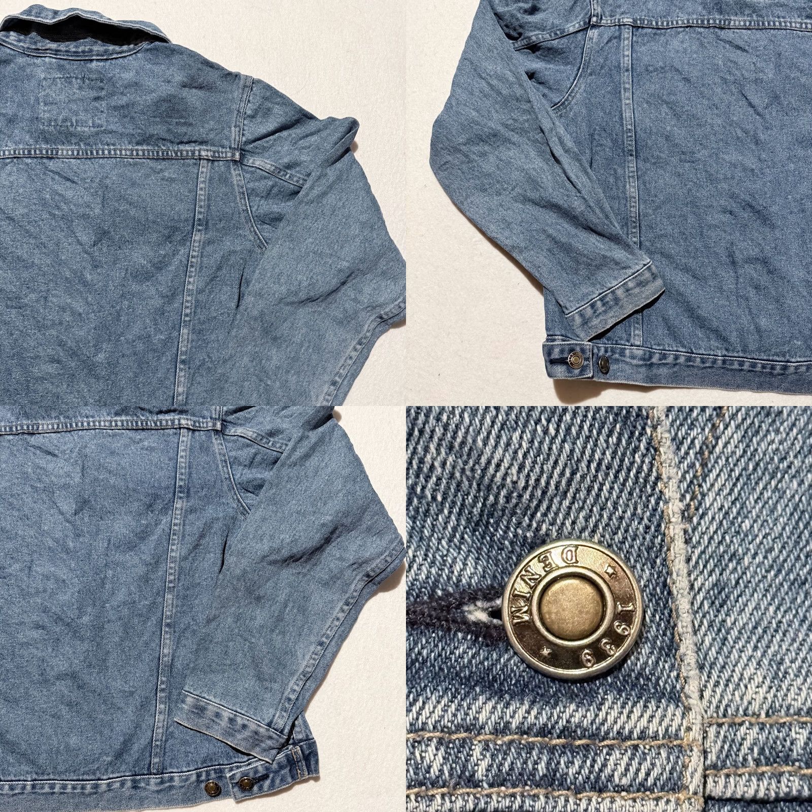 Denime Vintage B. Moss Denim Jacket Blue Cotton Button Classic Men Large Denim Jean Jacket Size US 33 - 8 Thumbnail
