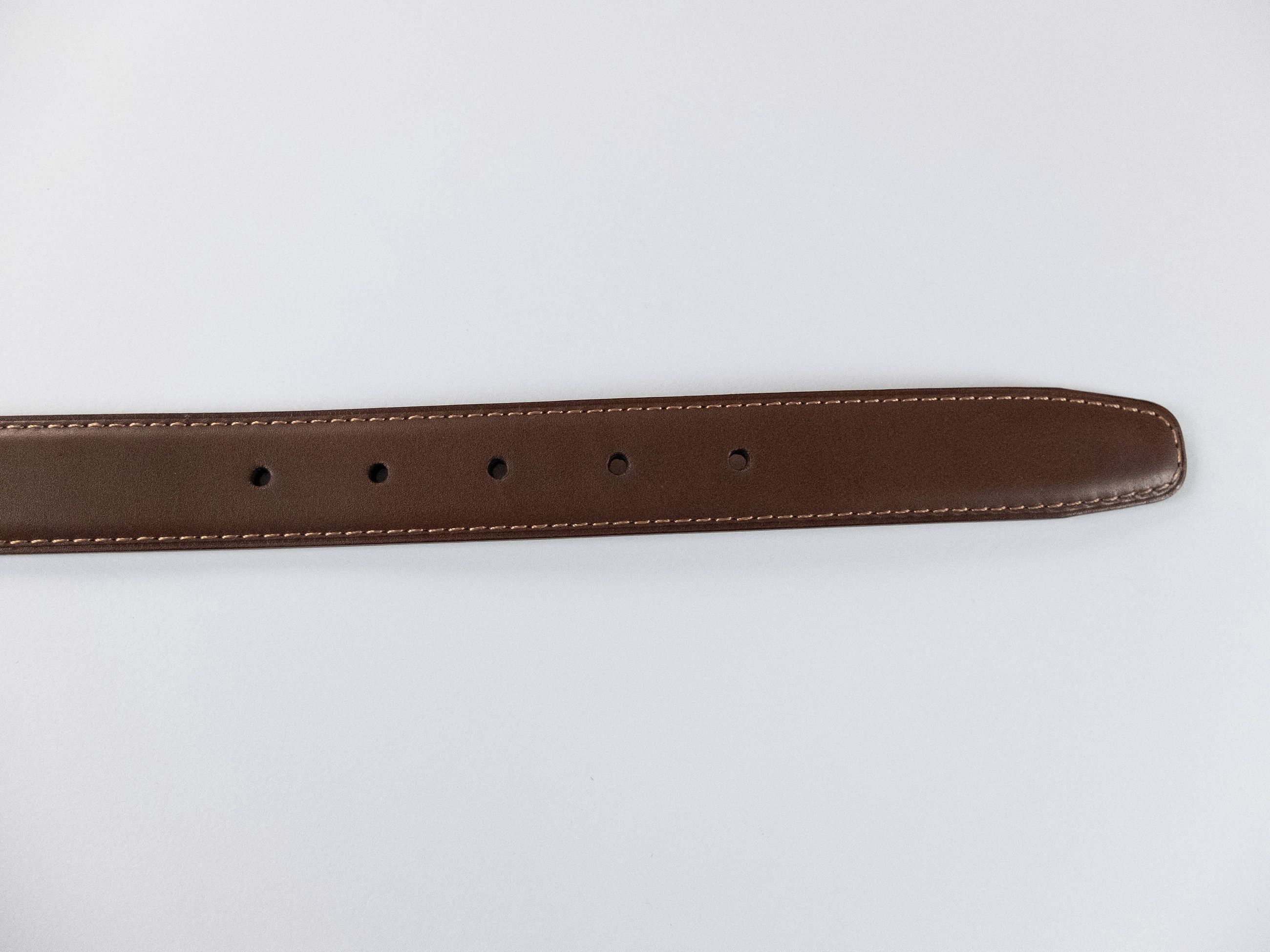 Berluti BERLUTI brown contrast stitch classic leather belt 80 Size 32 - 6 Thumbnail