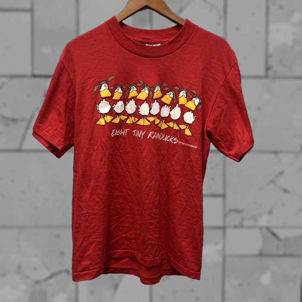 Vintage VINTAGE Oneita USA Red Eight Tiny Ducks Stitch T-Shirt Mens L Size US L / EU 52-54 / 3 - 1 Thumbnail