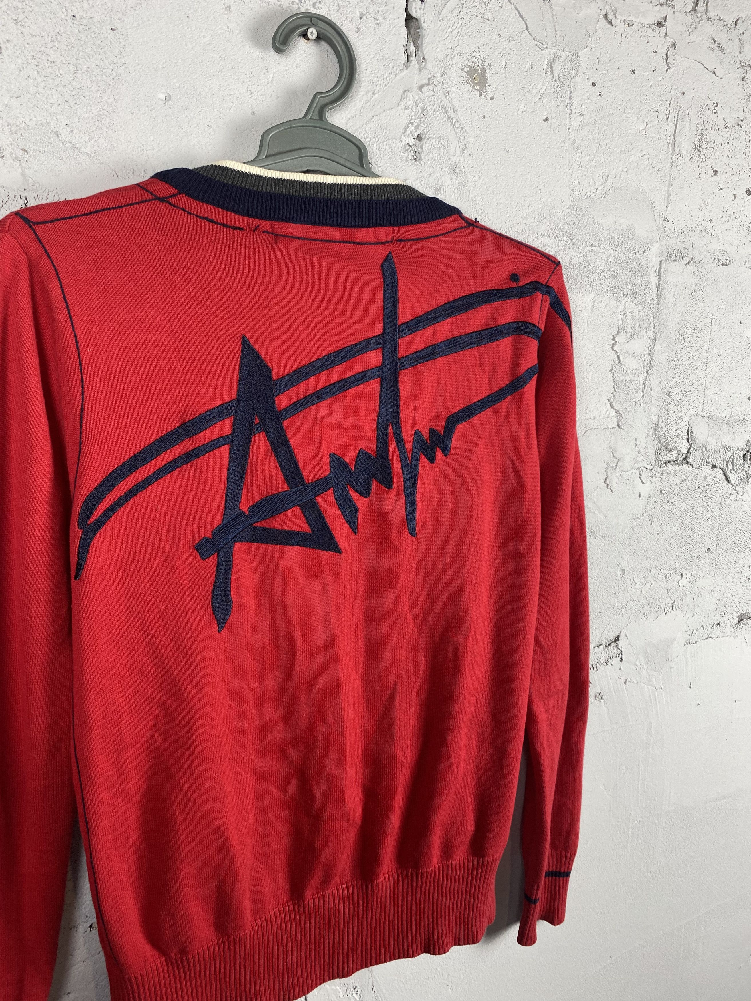 Andrew Mackenzie Check Cardigan With Bottom Big Logo Tag Size US M / EU 48-50 / 2 - 8 Thumbnail