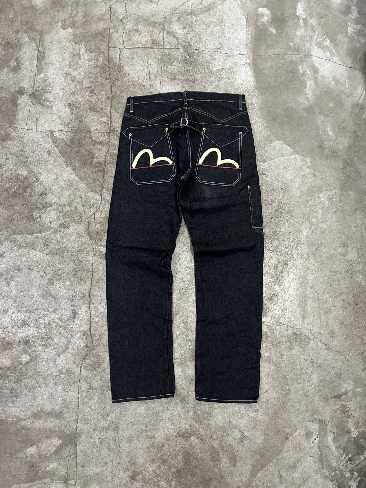 Evisu Vintage EVISU 2000 BUCKLE BACK SELVEDGE POCKET DENIM PANTS Size US 36 / EU 52 - 1 Thumbnail