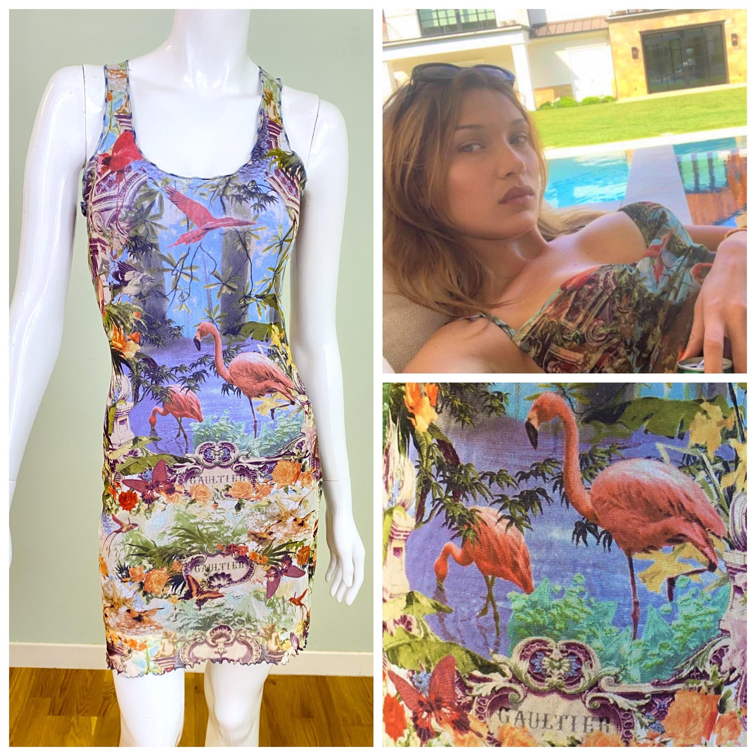 Jean Paul Gaultier Jean Paul Gaultier Tropical Butterfly Mesh Bella Hadid Dress Size M / US 6-8 / IT 42-44 - 1 Thumbnail